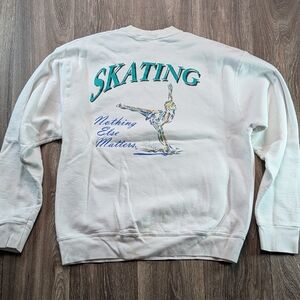 1980's vintage Fruit of the Loom Heavy Cotton sweatshirt  "Skating" graphic,